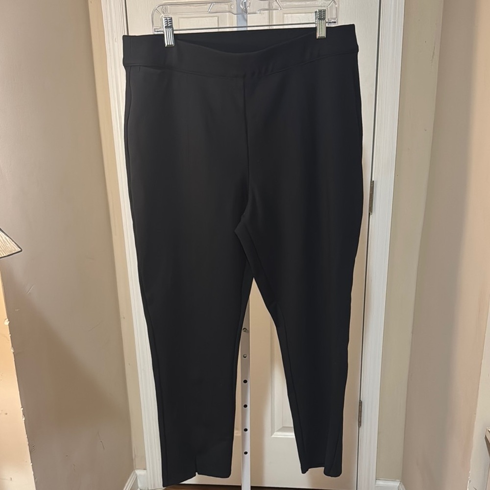Soft Surroundings Black Straight Leg Pants High-Waisted